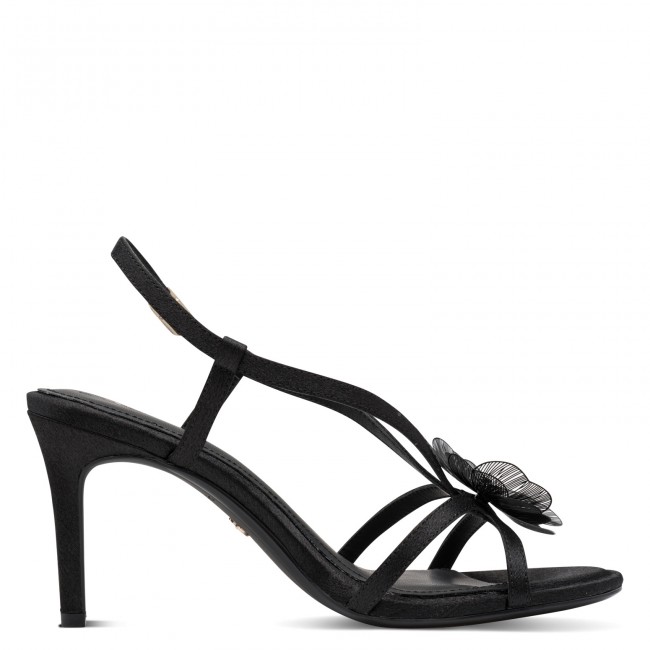 Tamaris 1-28375-46-001 Black Γυναικεία Πέδιλα με Τακούνι
