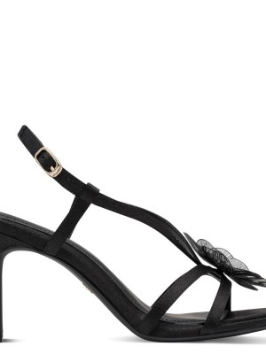 Tamaris 1-28375-46-001 Black Γυναικεία Πέδιλα με Τακούνι