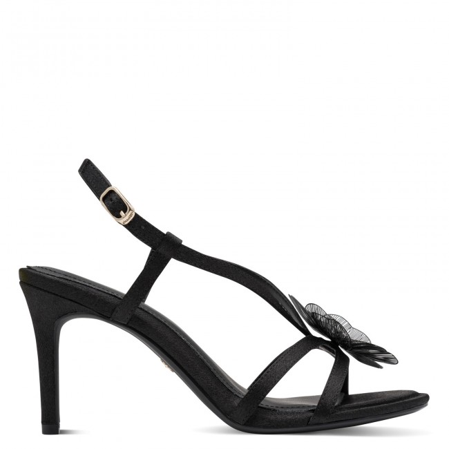 Tamaris 1-28375-46-001 Black Γυναικεία Πέδιλα με Τακούνι