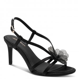 Tamaris 1-28375-46-001 Black Γυναικεία Πέδιλα με Τακούνι