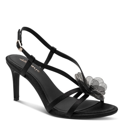 Tamaris 1-28375-46-001 Black Γυναικεία Πέδιλα με Τακούνι