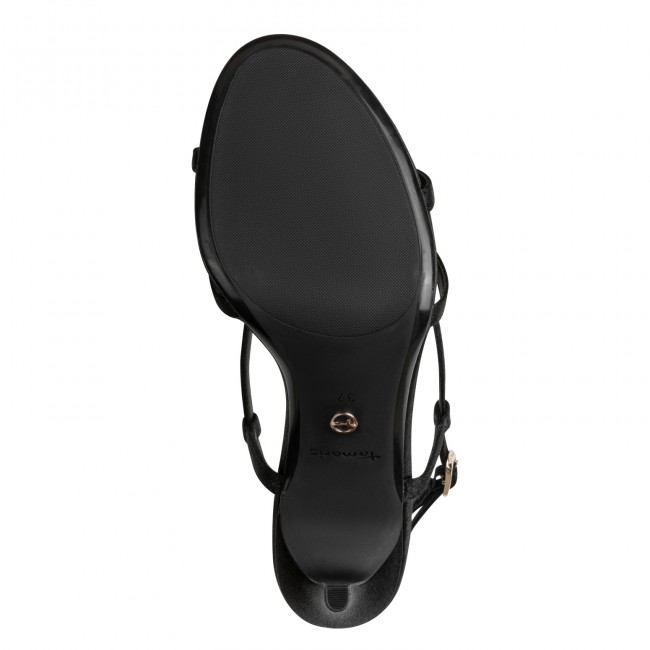 Tamaris 1-28375-46-001 Black Γυναικεία Πέδιλα με Τακούνι