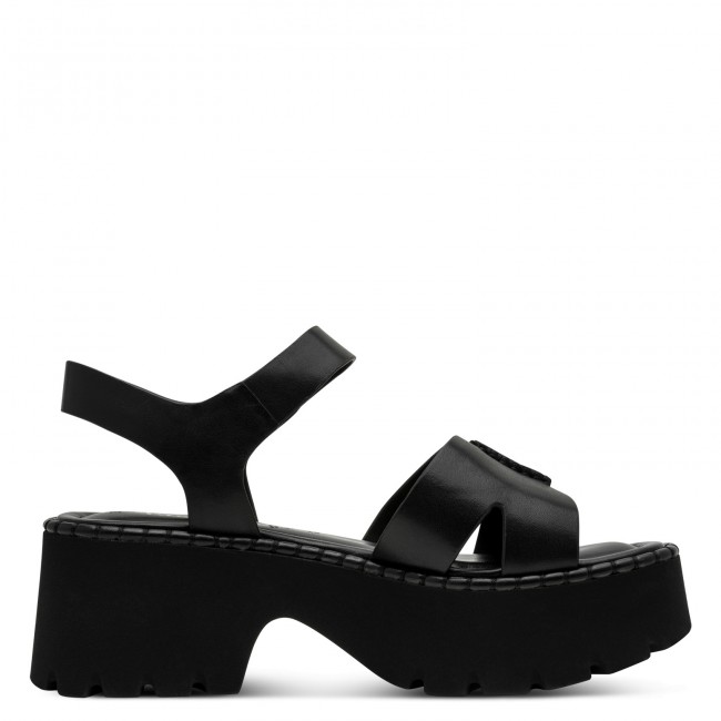 Tamaris 1-28377-46-003 Black Leather Γυναικεία Πέδιλα