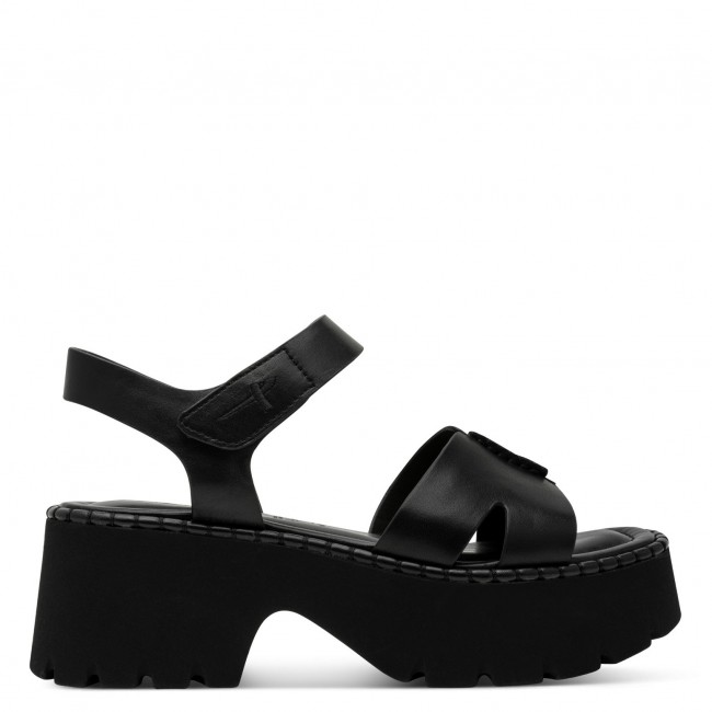 Tamaris 1-28377-46-003 Black Leather Γυναικεία Πέδιλα