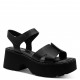 Tamaris 1-28377-46-003 Black Leather Γυναικεία Πέδιλα