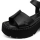 Tamaris 1-28377-46-003 Black Leather Γυναικεία Πέδιλα