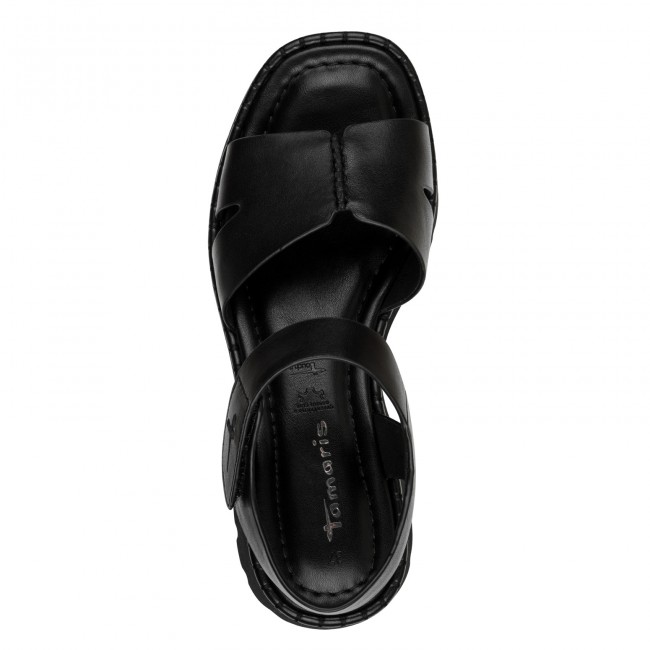 Tamaris 1-28377-46-003 Black Leather Γυναικεία Πέδιλα