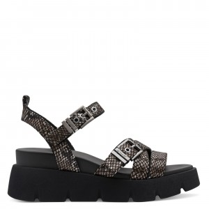 Tamaris 1-28511-46-073 Black Snake Γυναικείες Πλατφόρμες