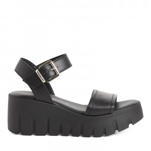 Tamaris 1-28712-42-003 Black Leather Γυναικείες Πλατφόρμες