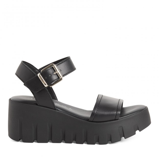 Tamaris 1-28712-42-003 Black Leather Γυναικείες Πλατφόρμες