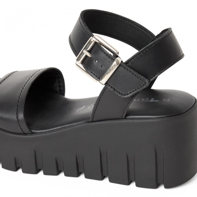 Tamaris 1-28712-42-003 Black Leather Γυναικείες Πλατφόρμες