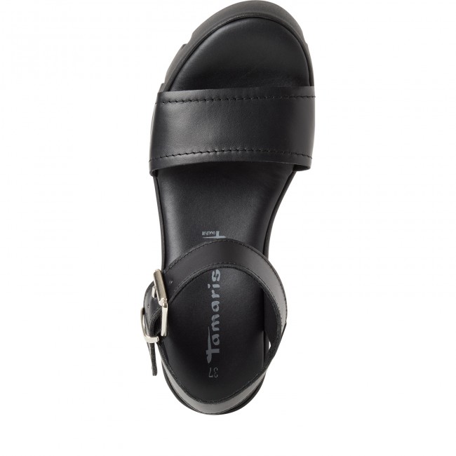 Tamaris 1-28712-42-003 Black Leather Γυναικείες Πλατφόρμες