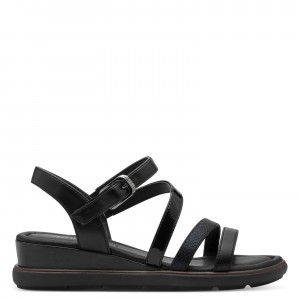 Tamaris 1-28713-46-001 Black Γυναικείες Flatform Πλατφόρμες