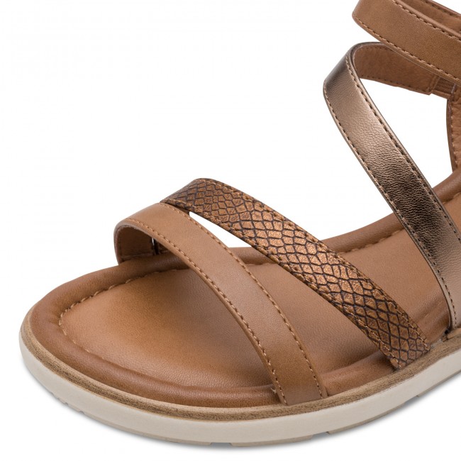 Tamaris 1-28713-46-305 Cognac Γυναικείες Flatform Πλατφόρμες