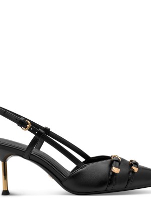 Tamaris 1-29631-46-003 Black Leather Γυναικείες Δερμάτινες Γόβες