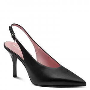 Tamaris 1-29642-46-003 Black Leather Γυναικείες Δερμάτινες Γόβες