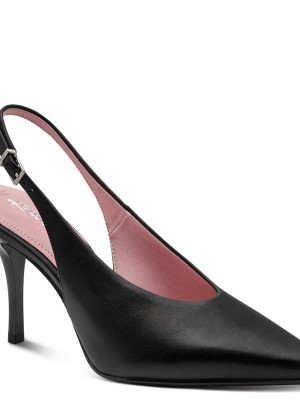 Tamaris 1-29642-46-003 Black Leather Γυναικείες Δερμάτινες Γόβες