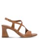 Tamaris 1-28369-46-372 Cognac Γυναικεία Πέδιλα με Τακούνι