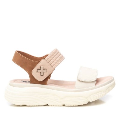 XTI 143986 Beige Γυναικεία Flat Σανδάλια