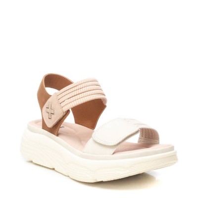 XTI 143986 Beige Γυναικεία Flat Σανδάλια