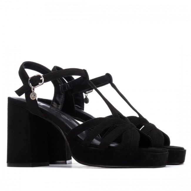 XTI 145104 Black Γυναικεία Ψηλά Πέδιλα