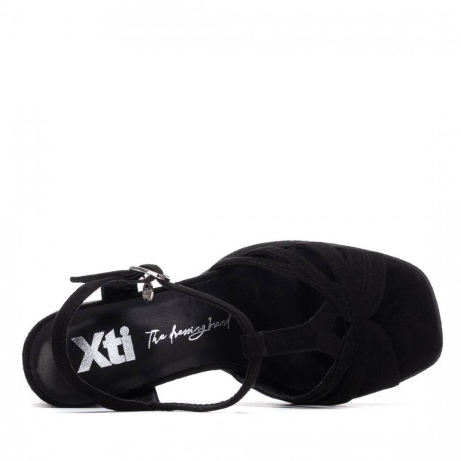 XTI 145104 Black Γυναικεία Ψηλά Πέδιλα