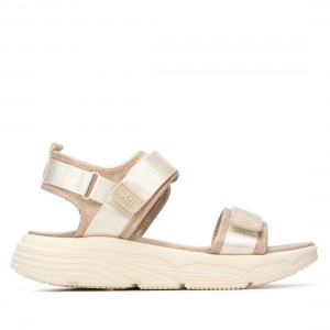 XTI 145264 Beige Γυναικεία Flat Σανδάλια