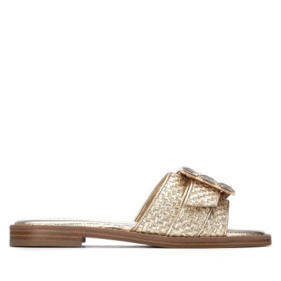 XTI 145308 Gold Γυναικεία Mule Σανδάλια