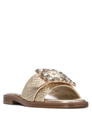 XTI 145308 Gold Γυναικεία Mule Σανδάλια
