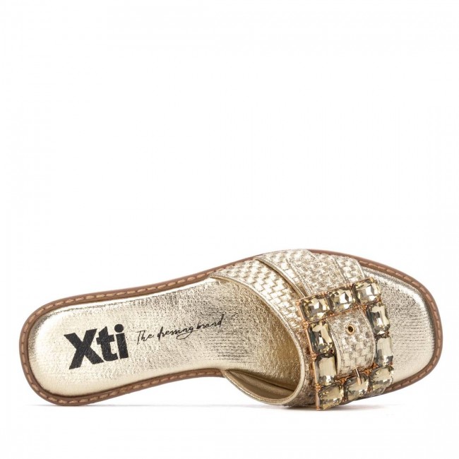 XTI 145308 Gold Γυναικεία Mule Σανδάλια