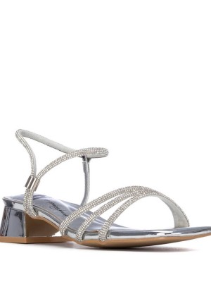 XTI 145425 Silver Γυναικεία Πέδιλα