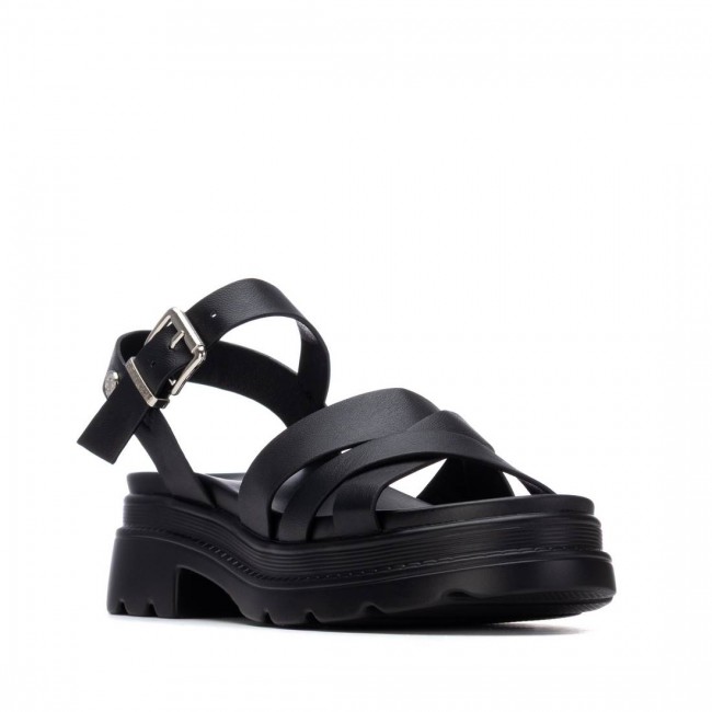 Refresh 175158 Black Γυναικεία Flat Σανδάλια