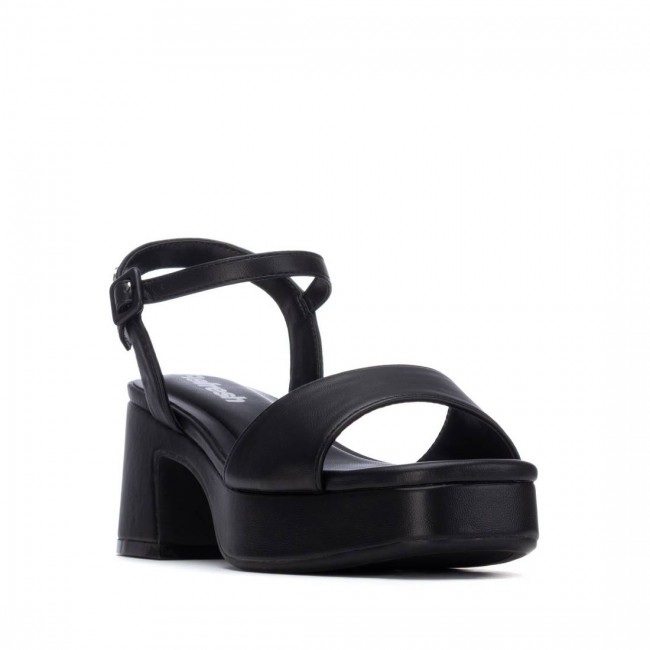 Refresh 175251 Black Γυναικεία Πέδιλα με Τακούνι