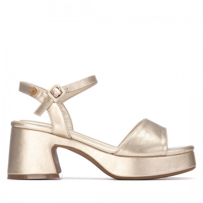 Refresh 175251 Gold Γυναικεία Πέδιλα με Τακούνι