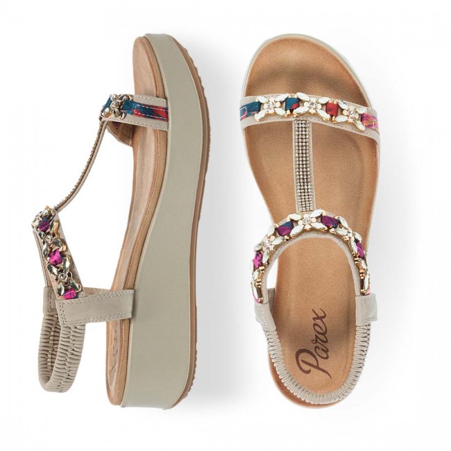 Parex 12733002 Beige Γυναικεία Flatform