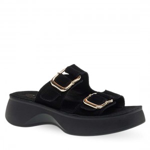 Parex 12733007 Black Δερμάτινα Γυναικεία Flatform