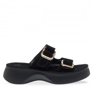 Parex 12733007 Black Δερμάτινα Γυναικεία Flatform