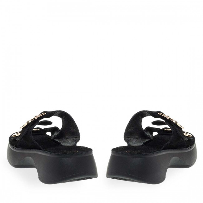 Parex 12733007 Black Δερμάτινα Γυναικεία Flatform