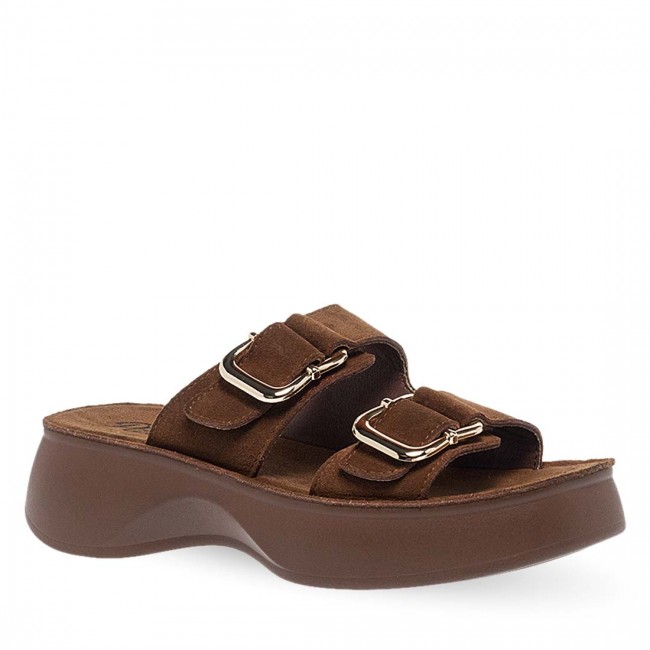 Parex 12733007 Brown Δερμάτινα Γυναικεία Flatform