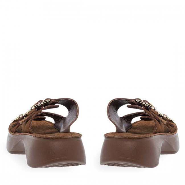 Parex 12733007 Brown Δερμάτινα Γυναικεία Flatform