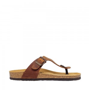 Plakton 181671 Roble Γυναικεία Ανατομικά Δερμάτινα Σανδάλια