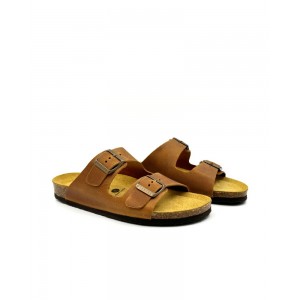 Plakton 180010 Roble Γυναικεία Ανατομικά Δερμάτινα Σανδάλια