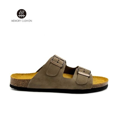 Plakton 180010 Kaki Γυναικεία Ανατομικά Δερμάτινα Σανδάλια