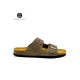 Plakton 180010 Kaki Γυναικεία Ανατομικά Δερμάτινα Σανδάλια