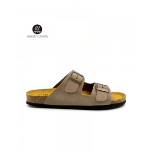 Plakton 180010 Taupe Γυναικεία Ανατομικά Δερμάτινα Σανδάλια