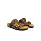Plakton 180010 Leopardo Γυναικεία Ανατομικά Δερμάτινα Σανδάλια