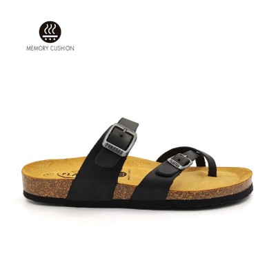 Plakton 181032 Black Γυναικεία Ανατομικά Δερμάτινα Σανδάλια
