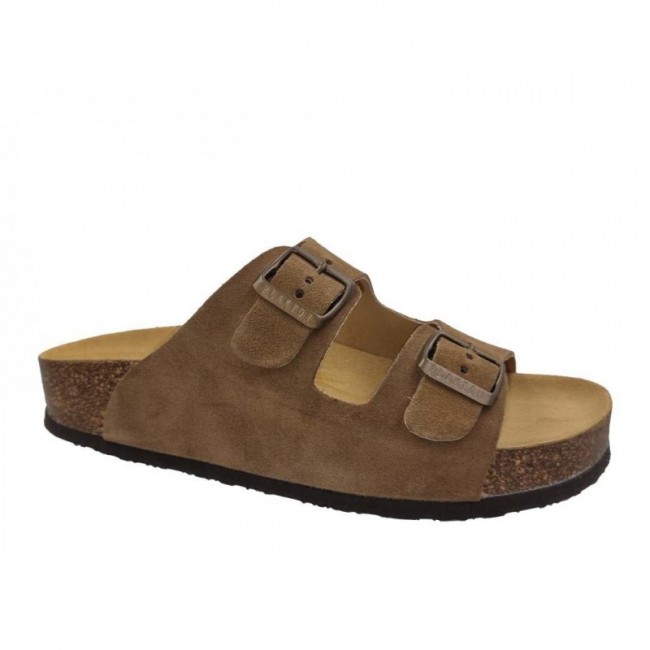 Plakton 340010 Lodo Γυναικεία Ανατομικά Δερμάτινα Σανδάλια