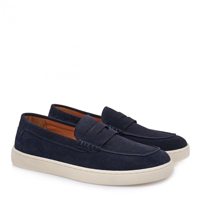 Isaac Roma  W570080111I7 Navy Krouta Ανδρικά Δερμάτινα Sneakers