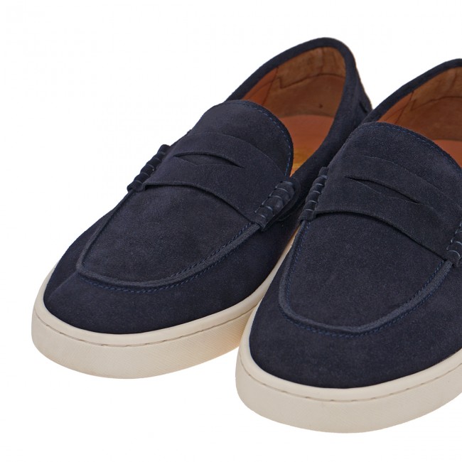 Isaac Roma  W570080111I7 Navy Krouta Ανδρικά Δερμάτινα Sneakers